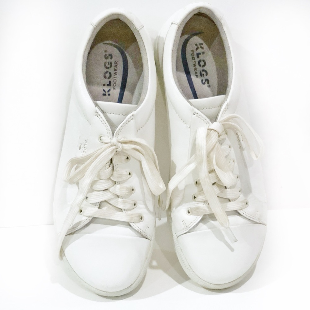 Klogs Womans White Leather Galley Sneakers Size 9M